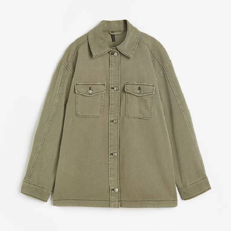 

Жакет-рубашка H&M Twill, зеленый