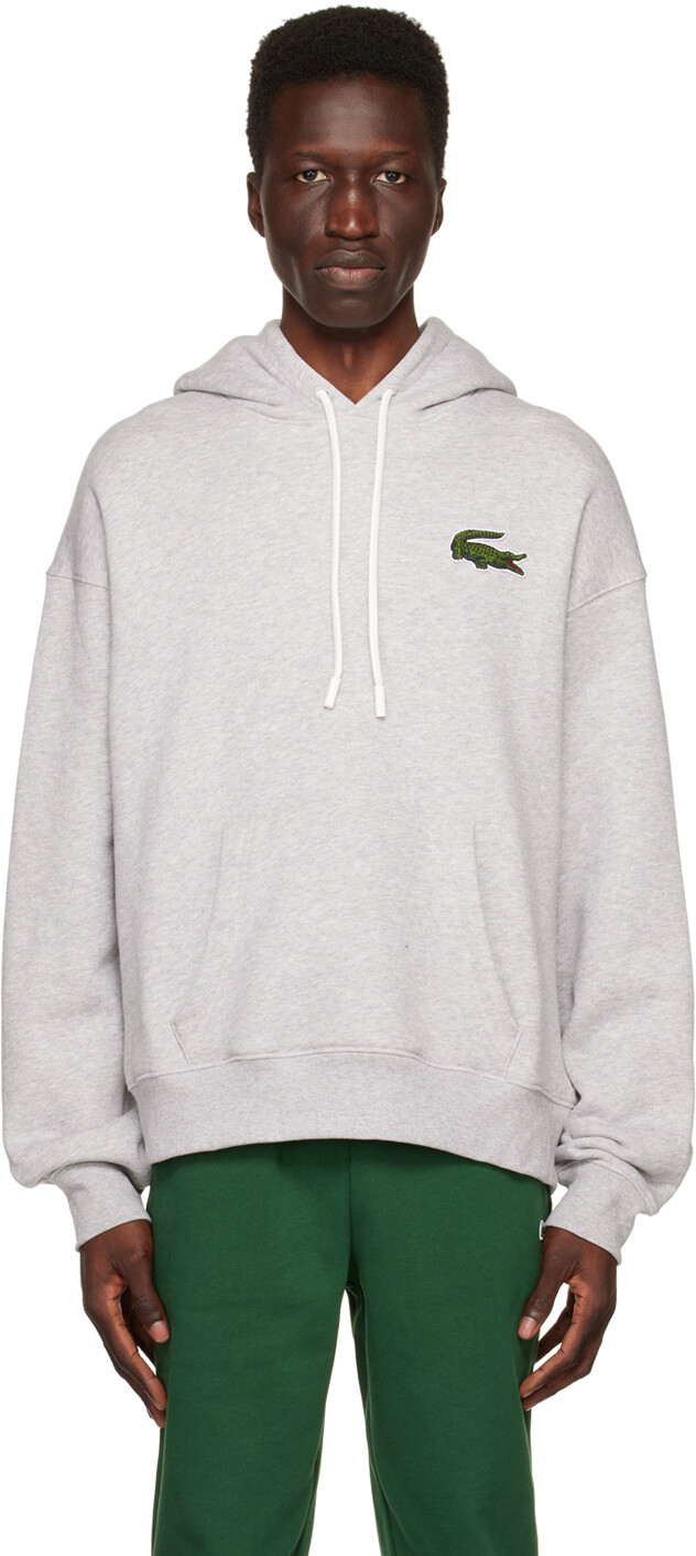 

Серая худи свободного кроя Lacoste