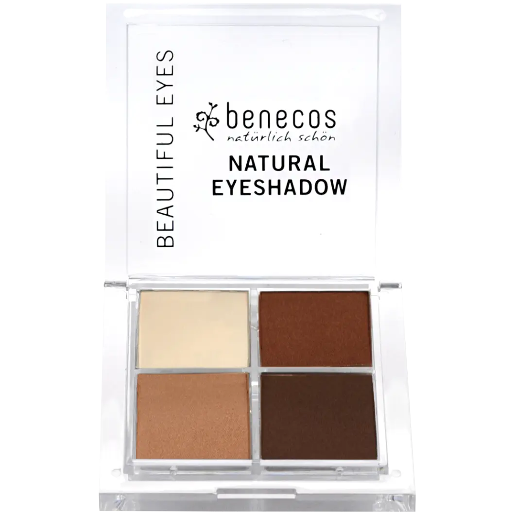 

Benecos Quattro палетка теней для век кофе и крем, 8 г