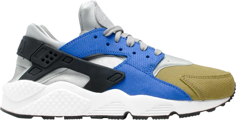 

Кроссовки Nike Wmns Air Huarache Run Premium 'Silver Royal Olive', серебряный, Серебристый