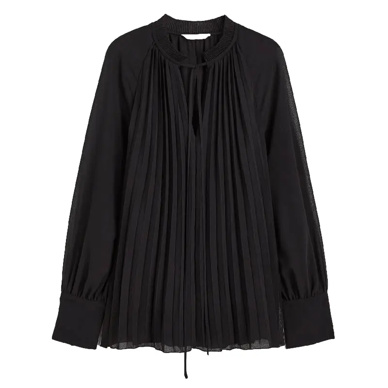 

Блузка H&M Pleated Chiffon, черный