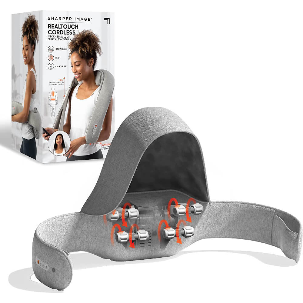 Массажер шиацу для шеи и плеч Sharper Image компрессионная накладка на сиденье для массажа шиацу beurer mg320