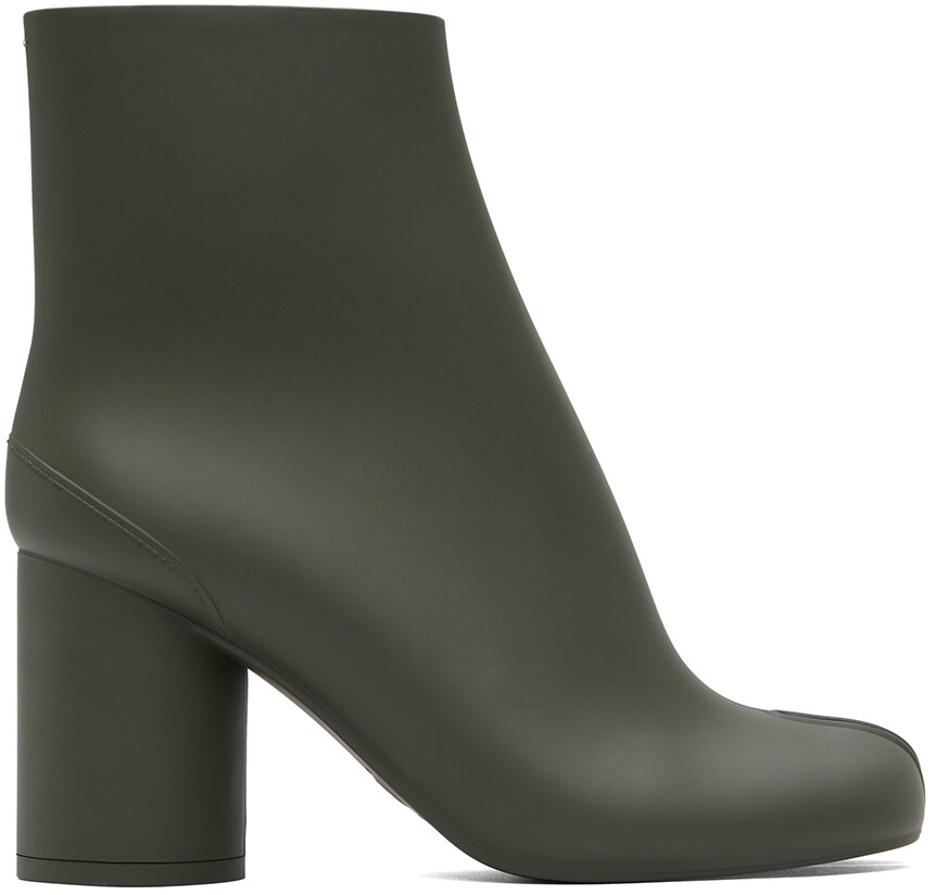 

Зеленые резиновые сапоги таби Maison Margiela
