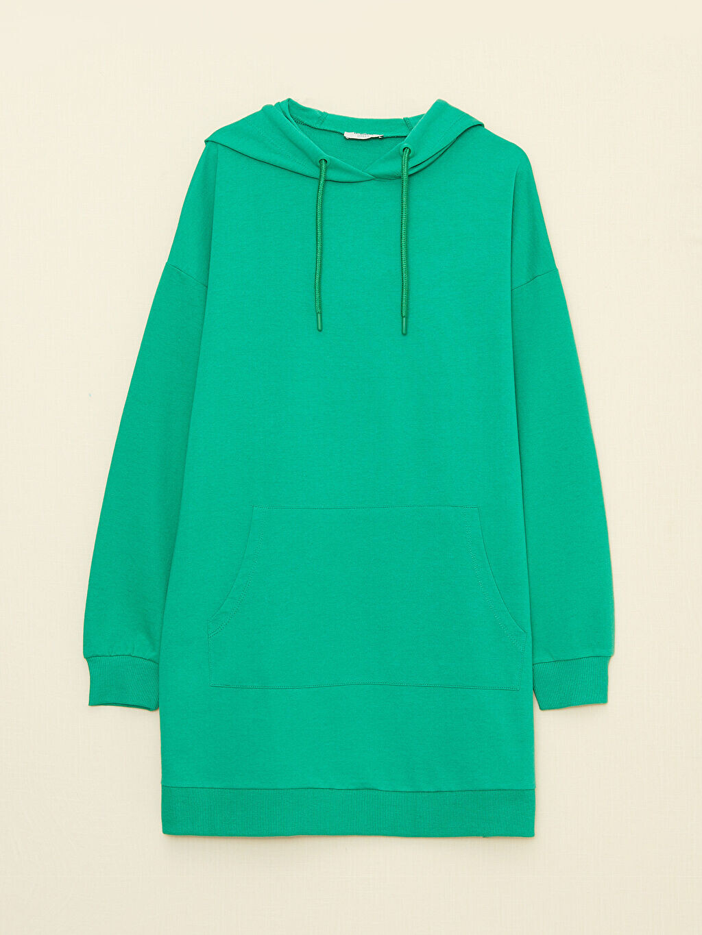 

Прямая женская туника с длинным рукавом и капюшоном LCW Modest