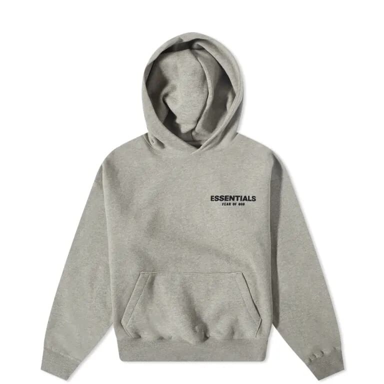 

Детское худи Fear of God ESSENTIALS с капюшоном и логотипом, серый