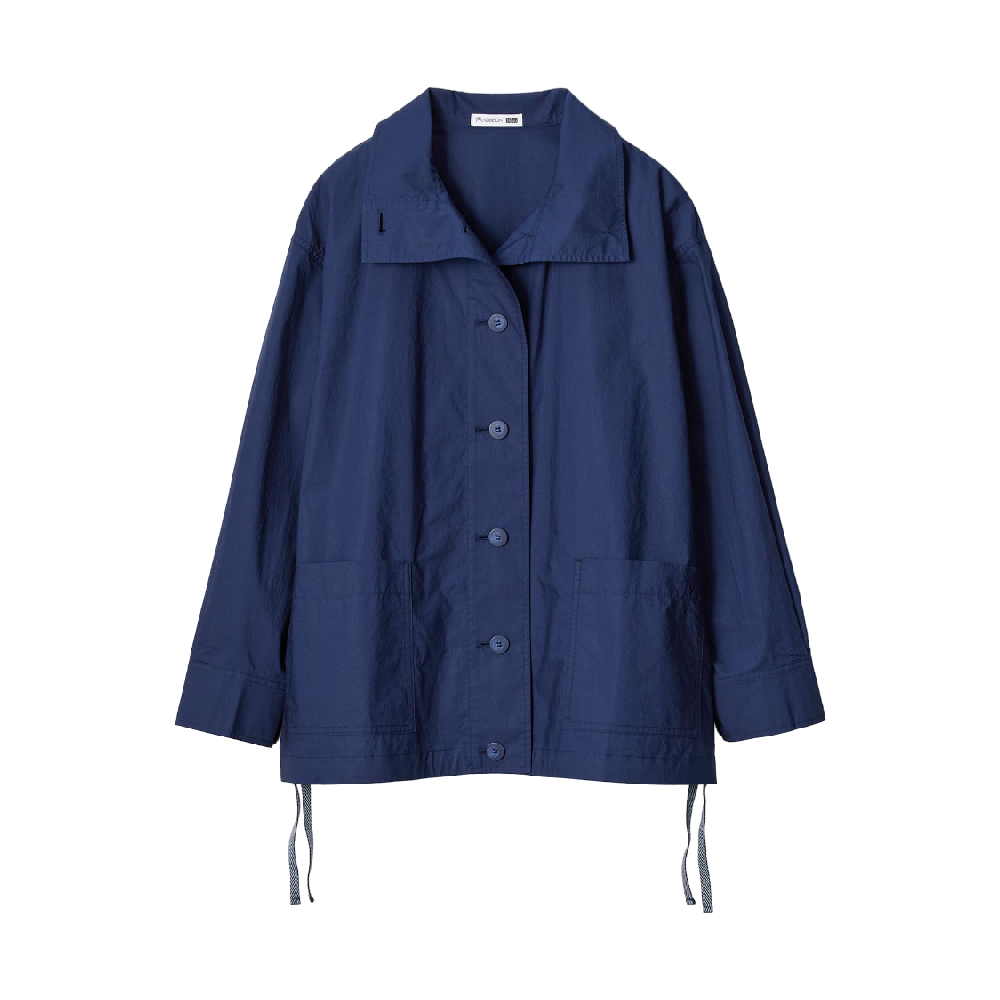 Куртка Uniqlo х JW Anderson Light Cotton Oversized, синий футболка uniqlo cotton oversized оливковый