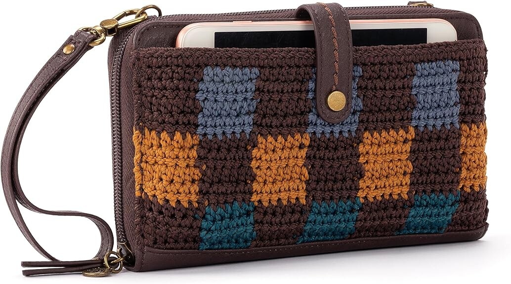 

Сумка через плечо Sak Iris, коричневая клетка