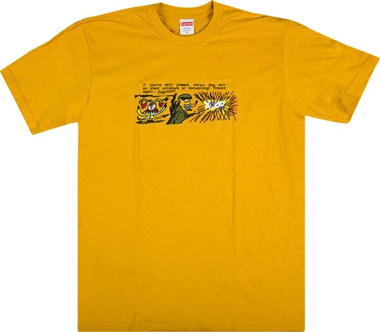 

Футболка Supreme Dog Shit Tee 'Mustard', желтый