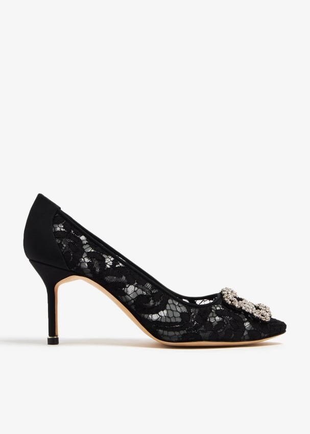 

Туфли Manolo Blahnik Hangisi Lace, черный