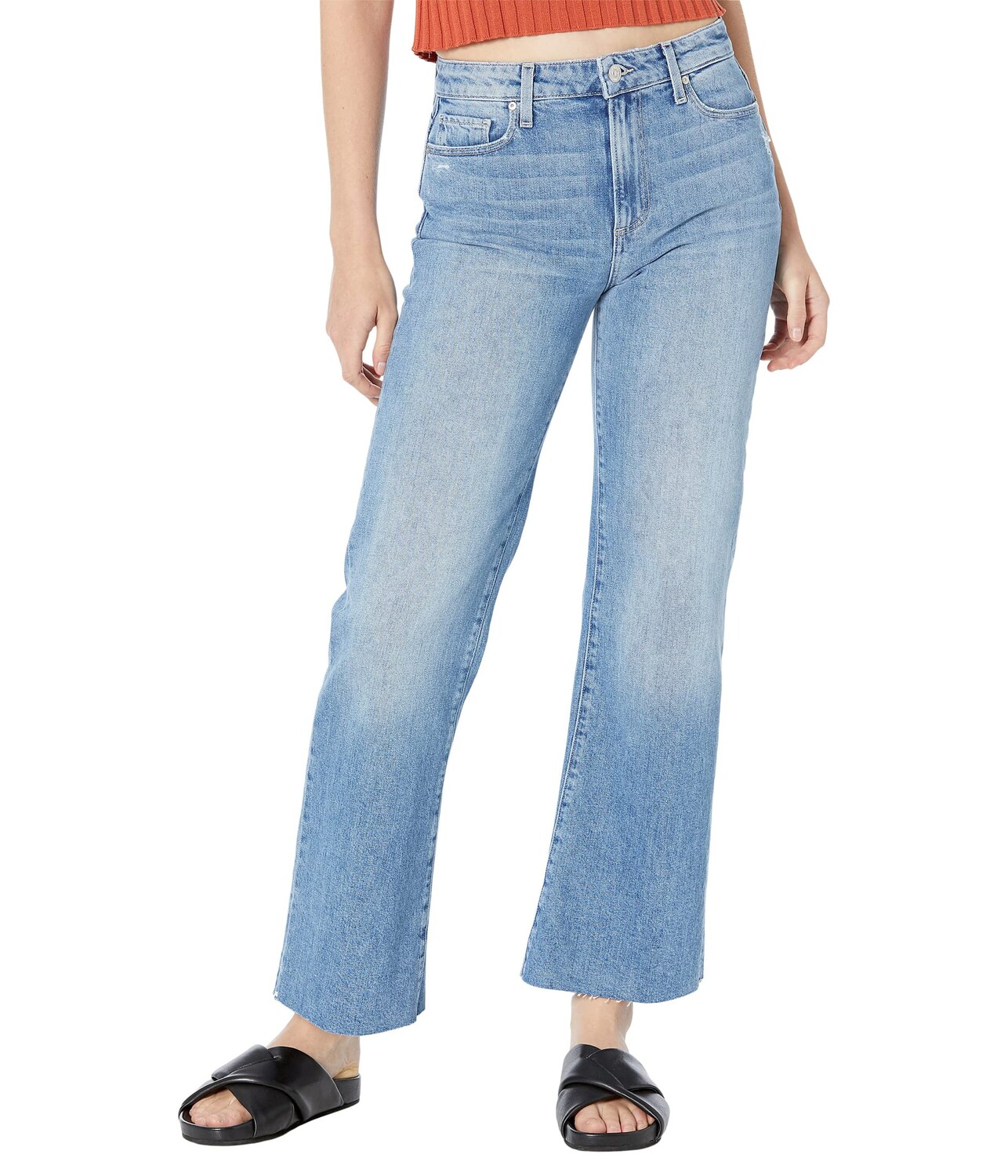 

Джинсы Paige, Leenah Ankle Raw Hem in Carla