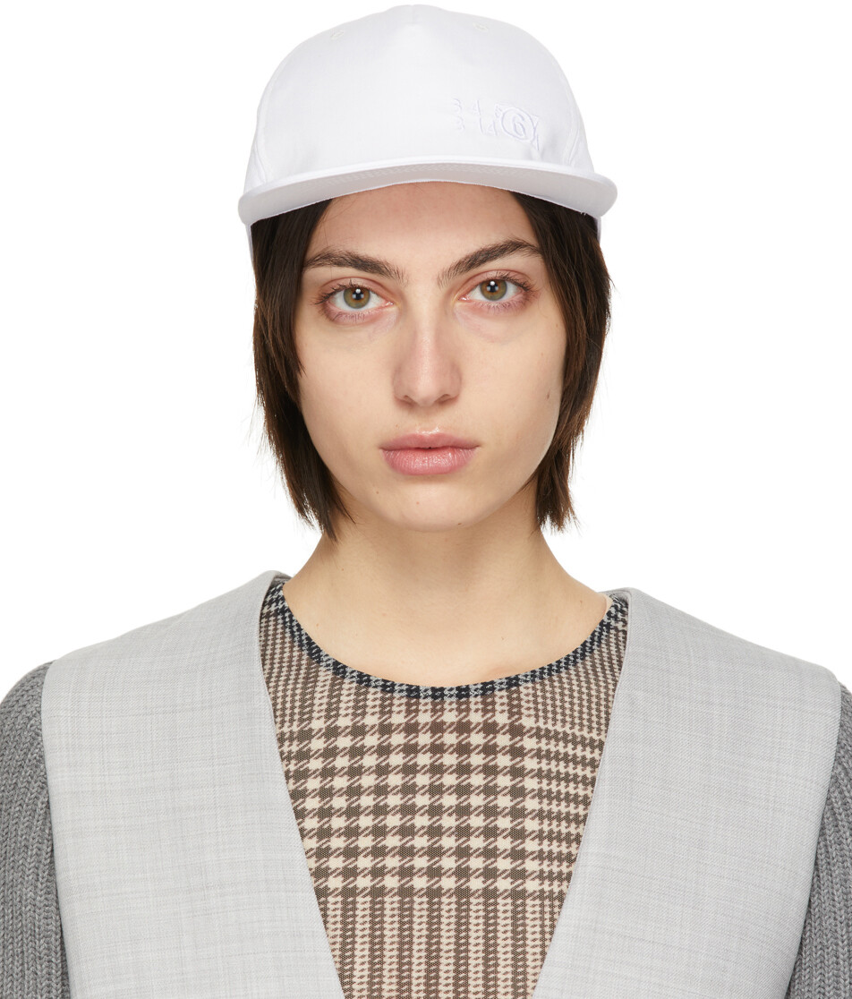 

Белая кепка с логотипом MM6 Maison Margiela