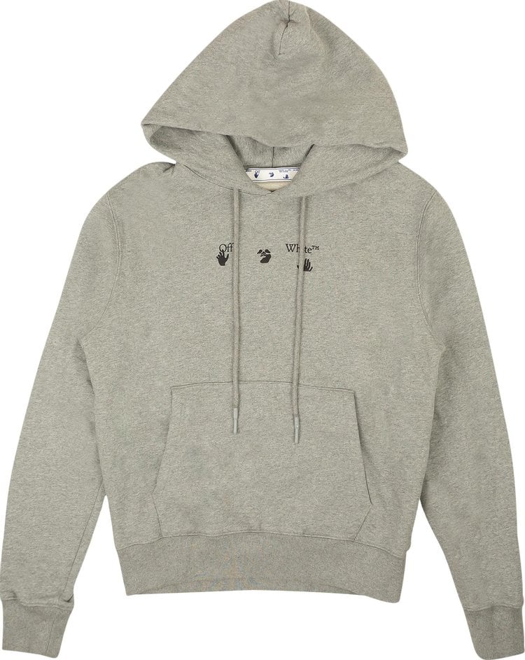 Худи Off-White Marker Slim Hoodie 'Melange Grey/Blue', серый - фото