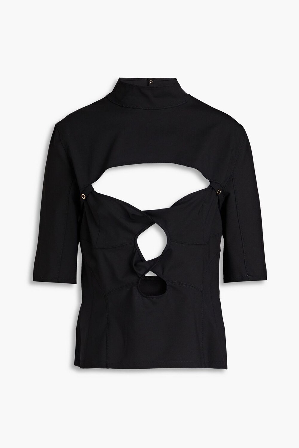 

Топ Le Haut Palmi из эластичной шерсти с закрученным вырезом спереди JACQUEMUS, черный