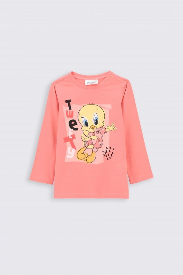 

Футболка с длинными рукавами Coccodrillo Looney Tunes, коралловый, Красный