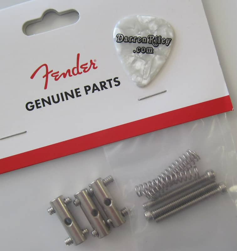 Седла Fender USA American Vintage 58 Telecaster 0992089000 AVRI 58 Reissue Tele Steel Bridge Saddles 099-2089-000 - фото