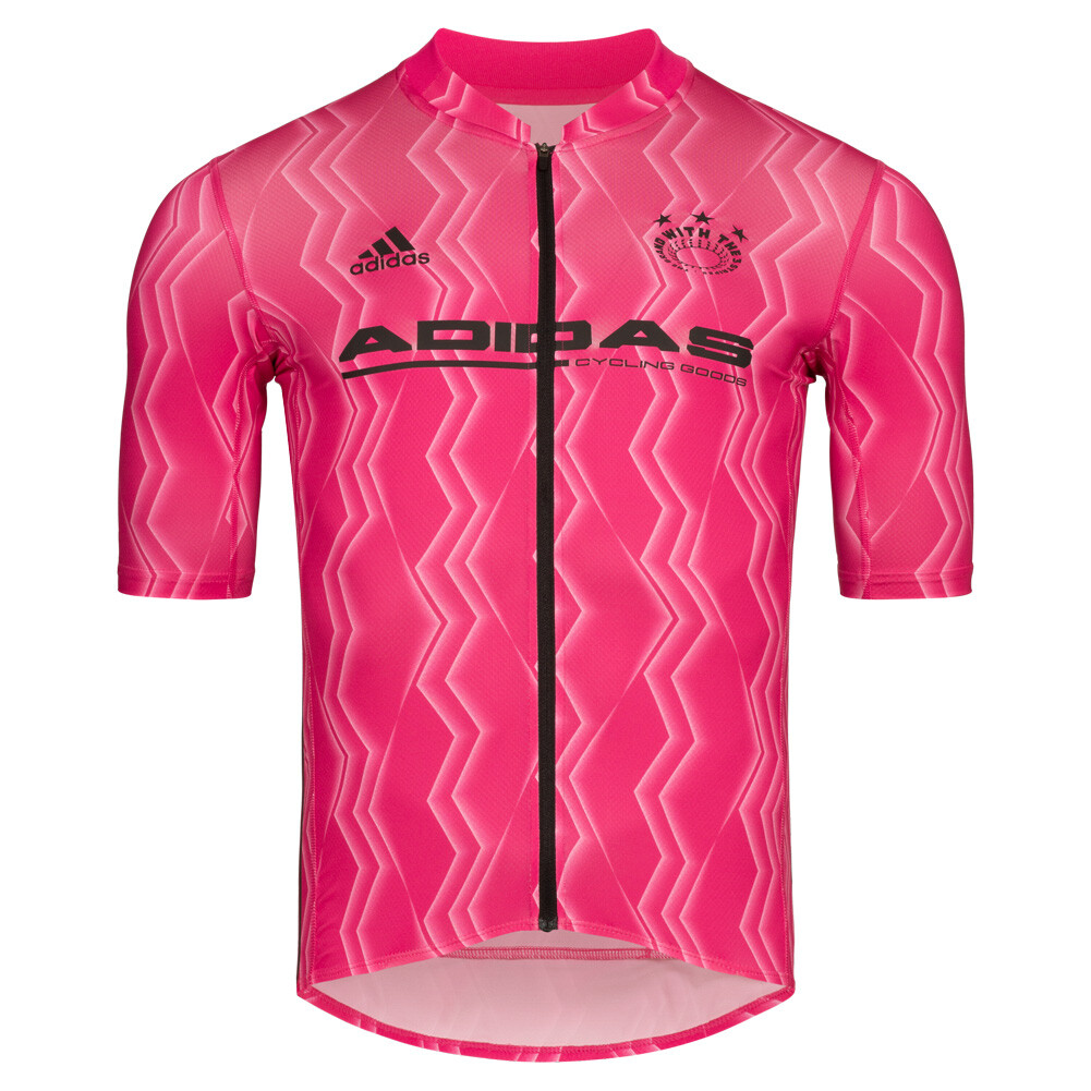 

Футболка adidas QS Men's Short Sleeve Cycling, розовый/черный