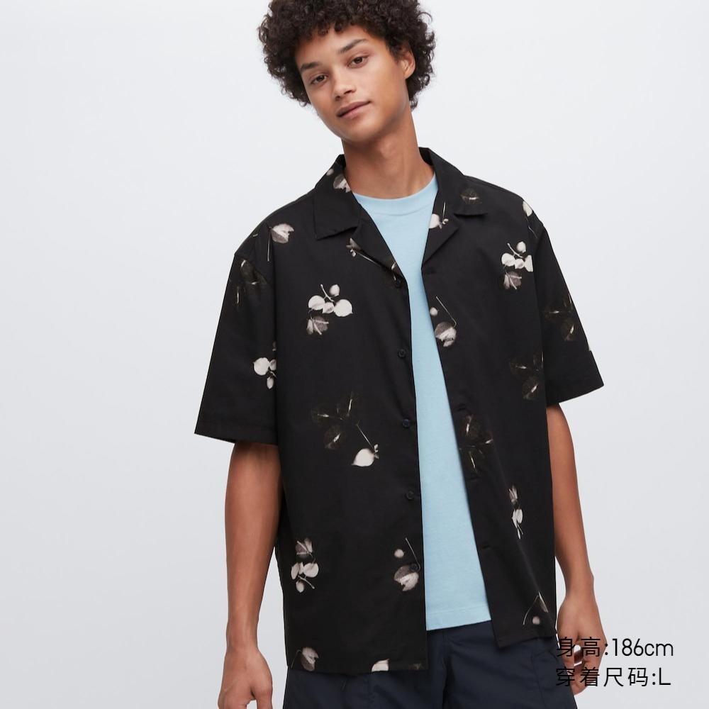 

Рубашка унисекс Uniqlo, черный