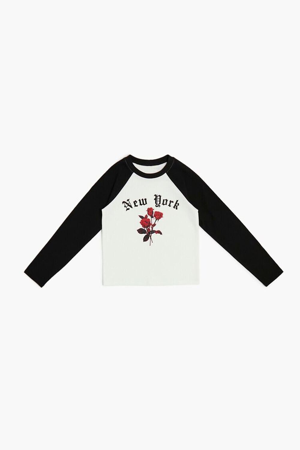 

Бейсбольная футболка с графическим рисунком для девочек New York Forever 21, белый