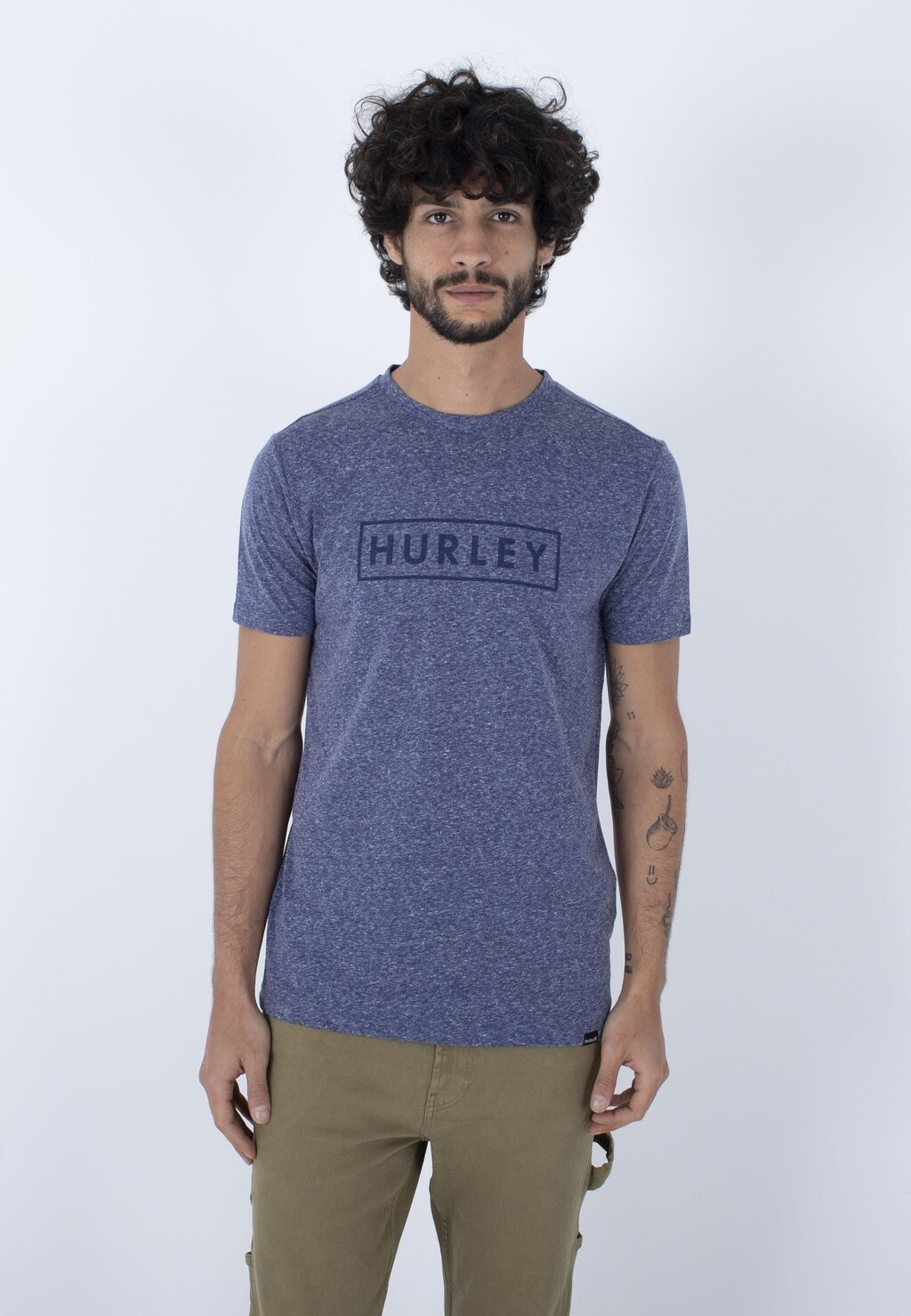 

Футболка с принтом OCEANCARE OUTLINE TEXTURED SS Hurley, синий