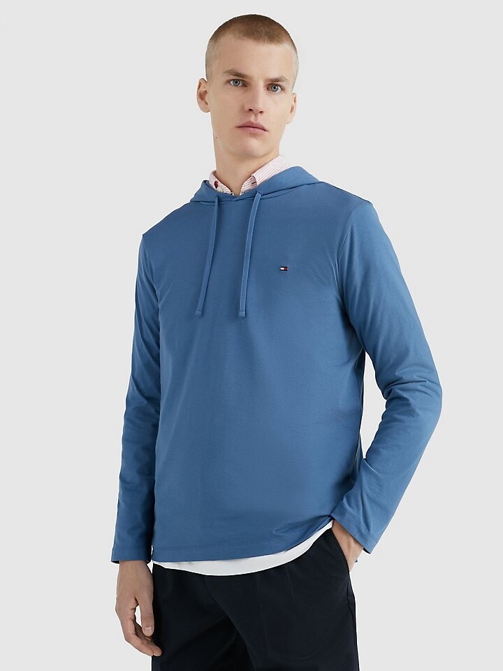 

Футболка с капюшоном и длинными рукавами Tommy Hilfiger