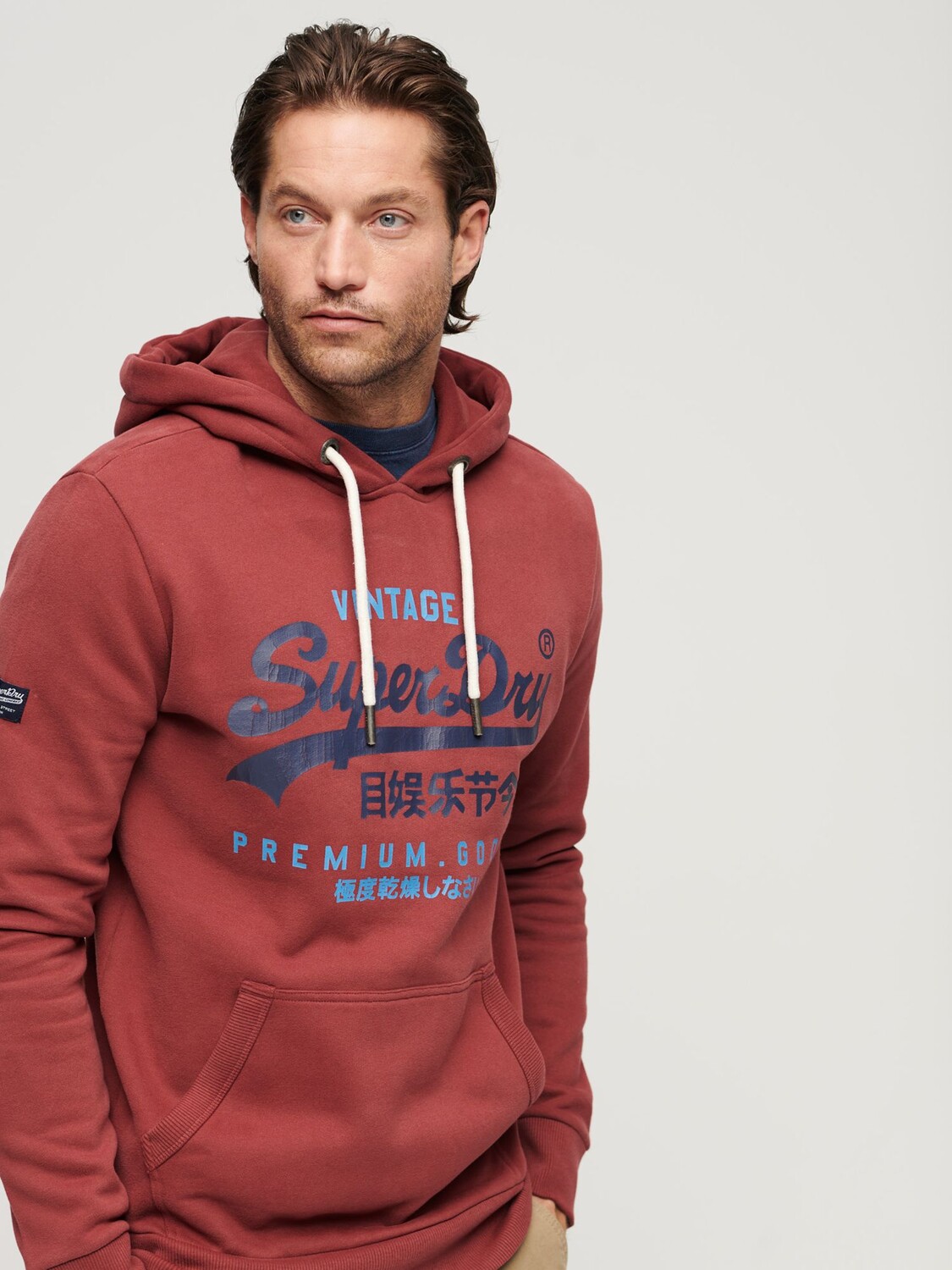 

Классическая худи с винтажным логотипом Heritage Superdry, новый порт