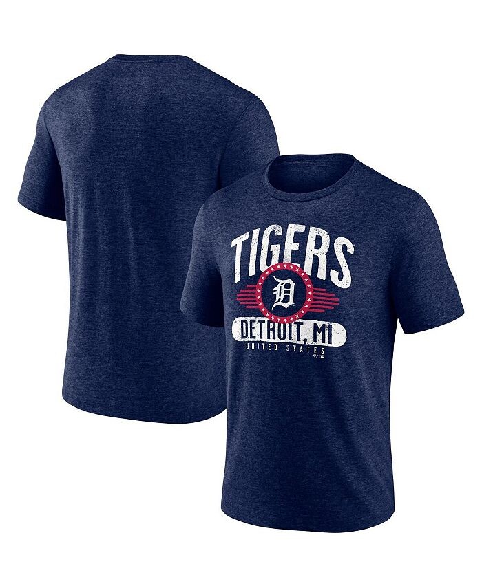 

Мужская темно-синяя футболка с фирменным рисунком Detroit Tigers Badge of Honor Tri-Blend Fanatics, синий
