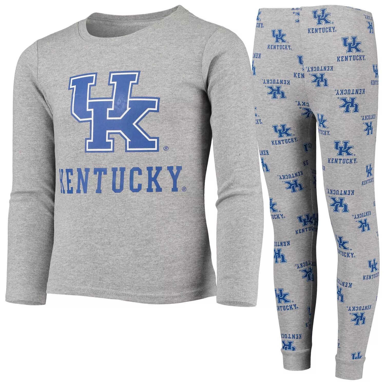 

Молодежный комплект для сна с футболкой и брюками с длинными рукавами Kentucky Wildcats серого цвета Outerstuff