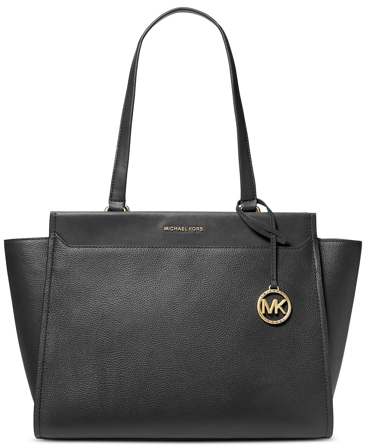 

Большая кожаная сумка-тоут на молнии Graham Michael Kors, черный