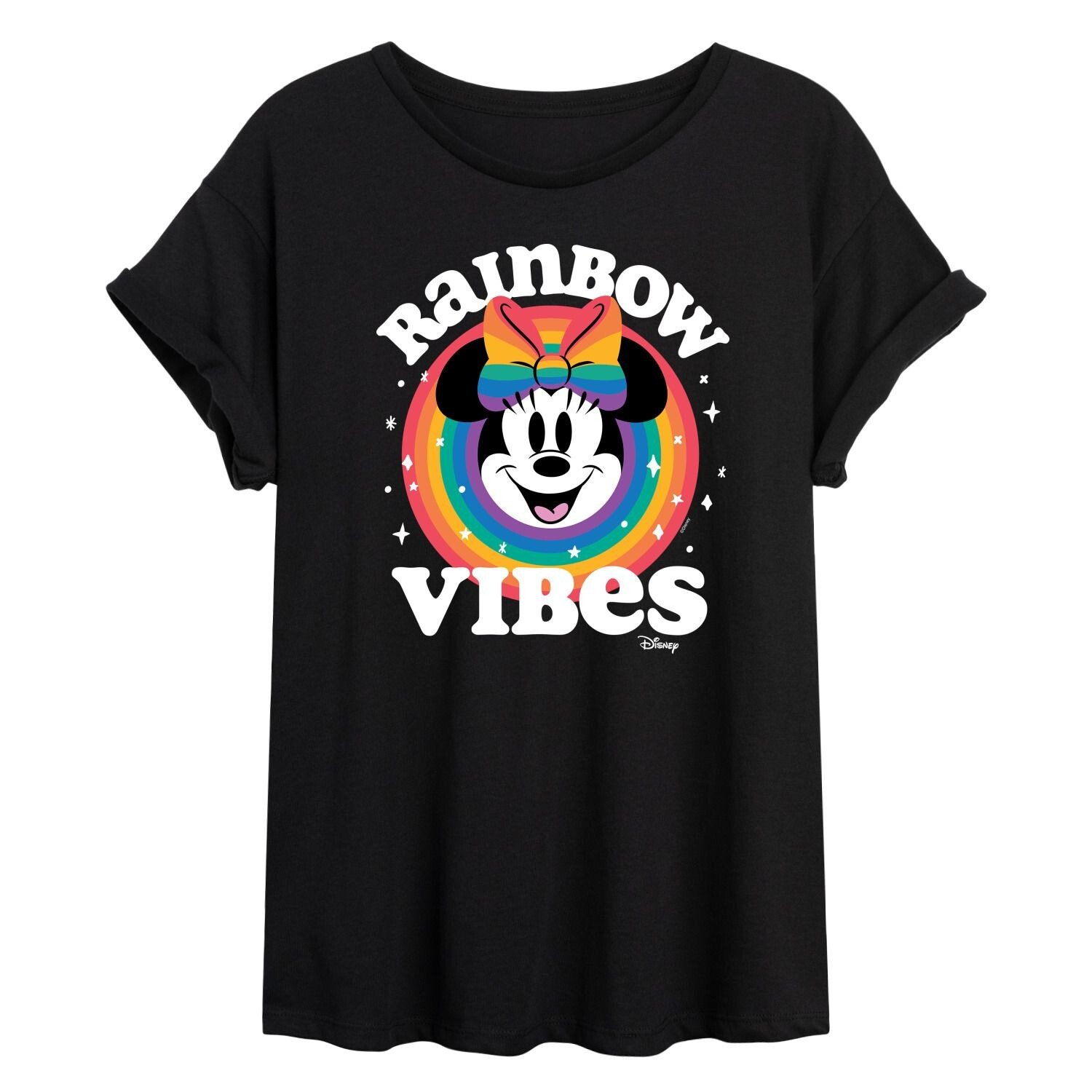 

Струящаяся футболка Disney's Juniors' Rainbow Vibes Disney