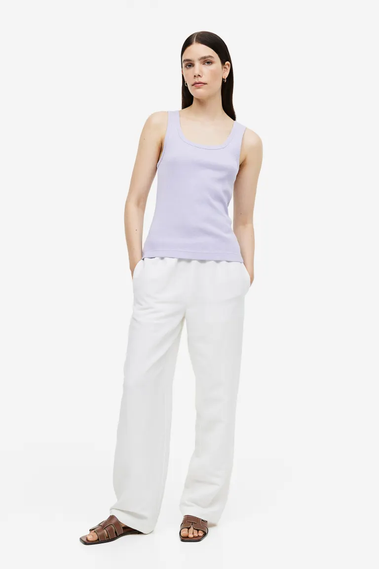 

Майка из смесового шелка H&M, лиловый