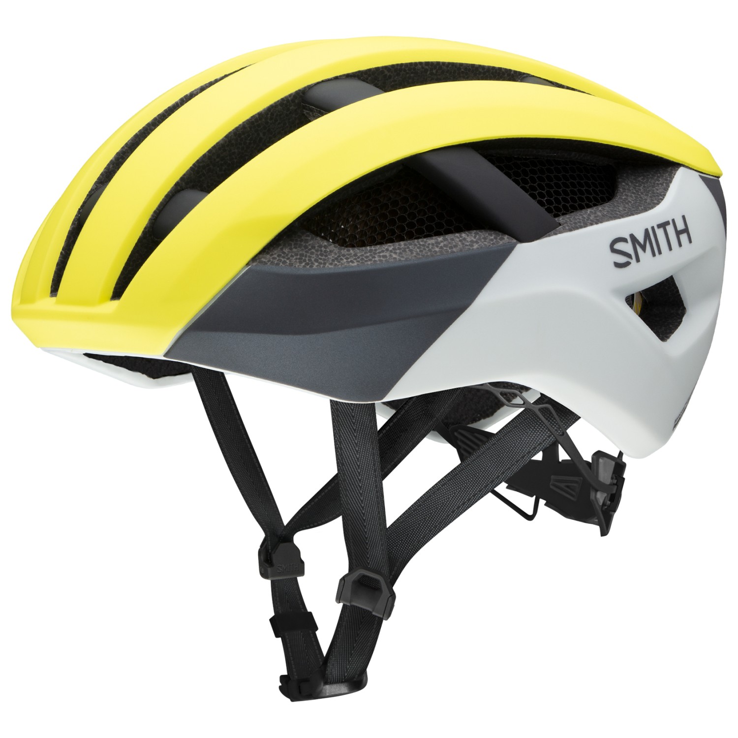 Велосипедный шлем Smith Network MIPS, цвет Matte Neon Yellow Viz шлем interceptor matte neon yellow black enduro mtb s m 55 61 см kali 02 21317136