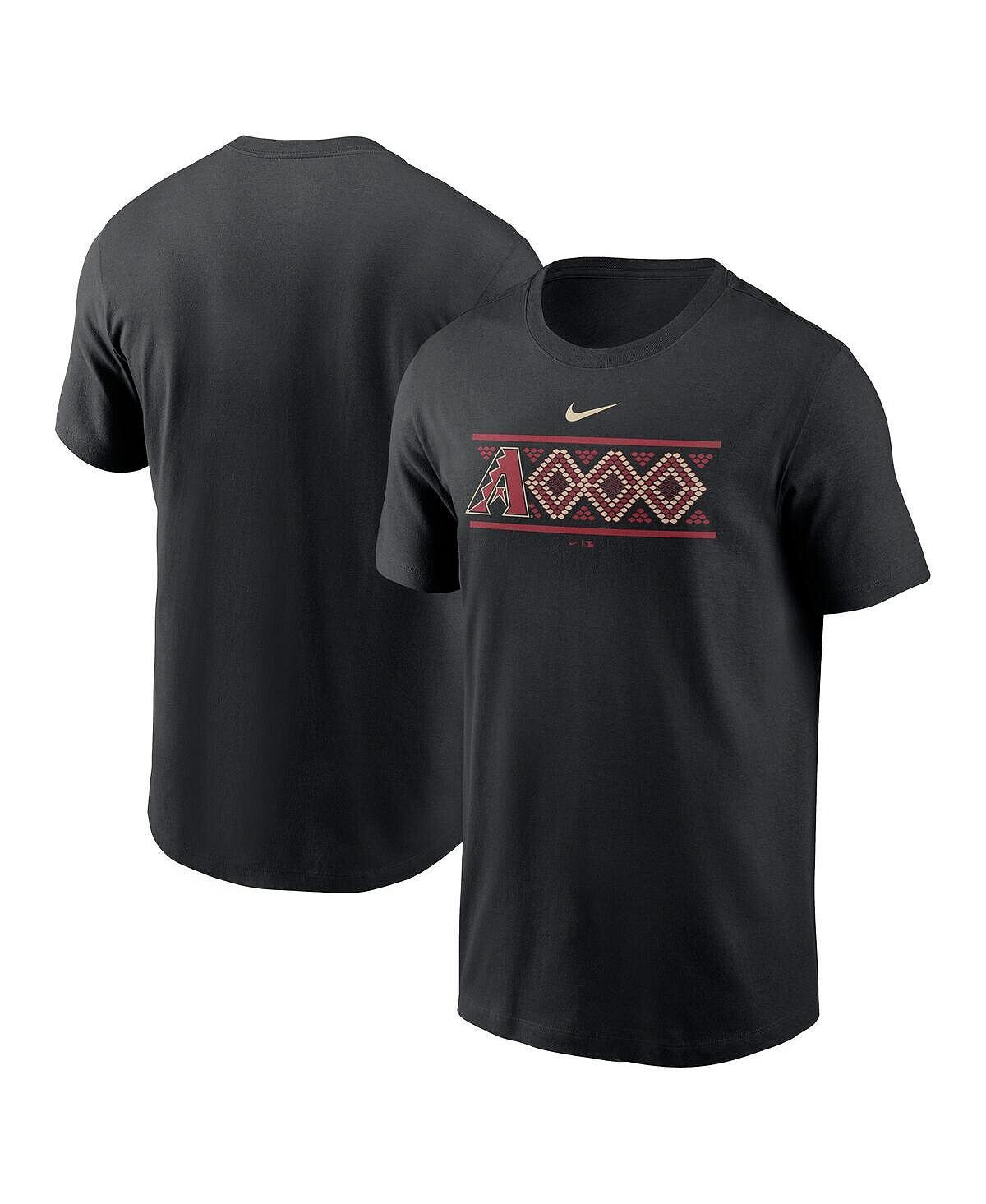 

Мужская черная футболка arizona diamondbacks logo local team Nike, черный