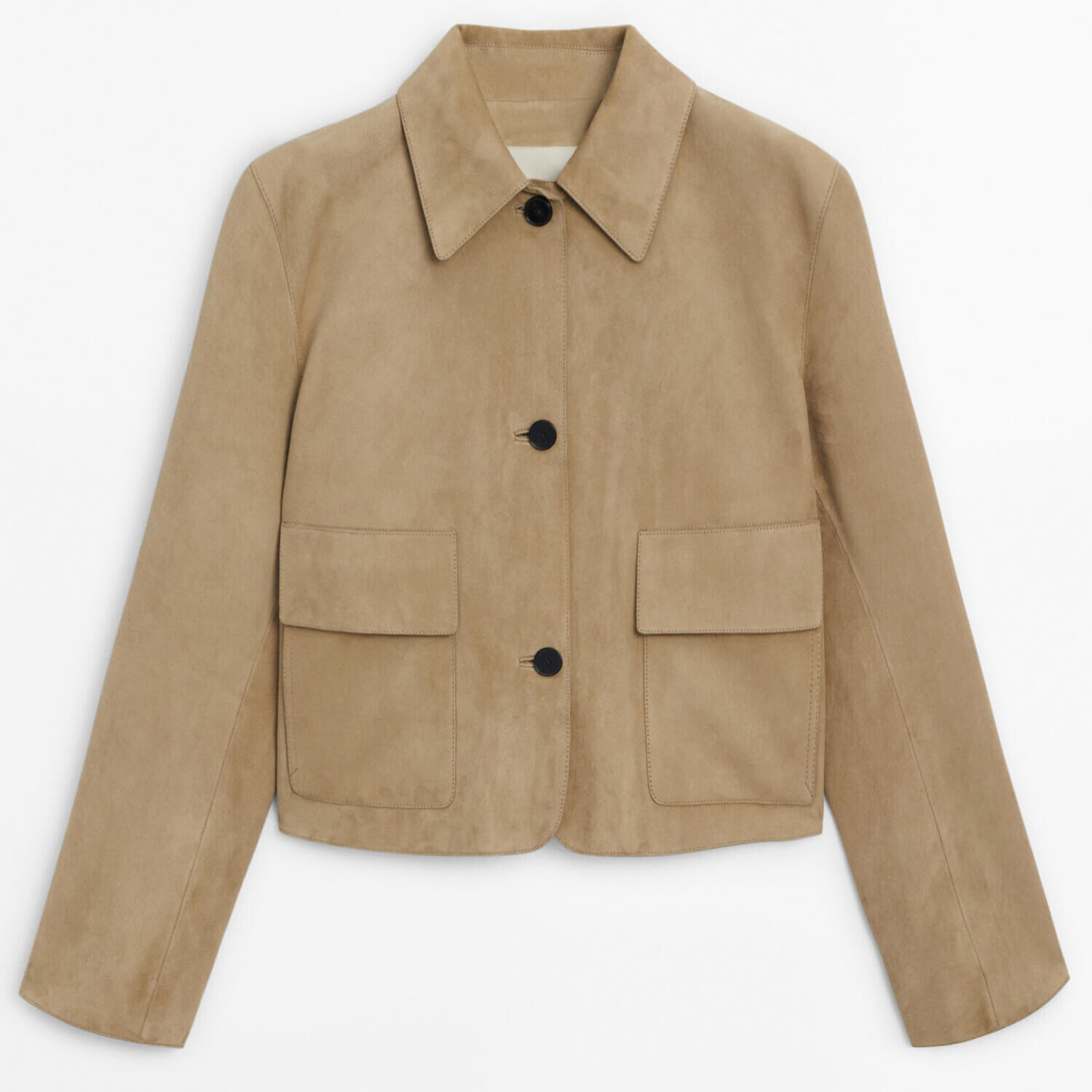 

Куртка Massimo Dutti Suede With Pockets, светло-коричневый