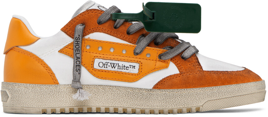 

Оранжево-белые кроссовки 5.0 Off-White, Оранжевый