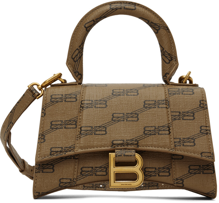 

Бежевая маленькая сумка в форме песочных часов Balenciaga, Бежевый