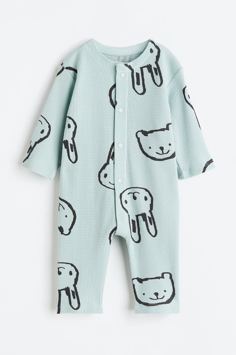 

Комбинезон с узором H&M, светло-бирюзовый/животные