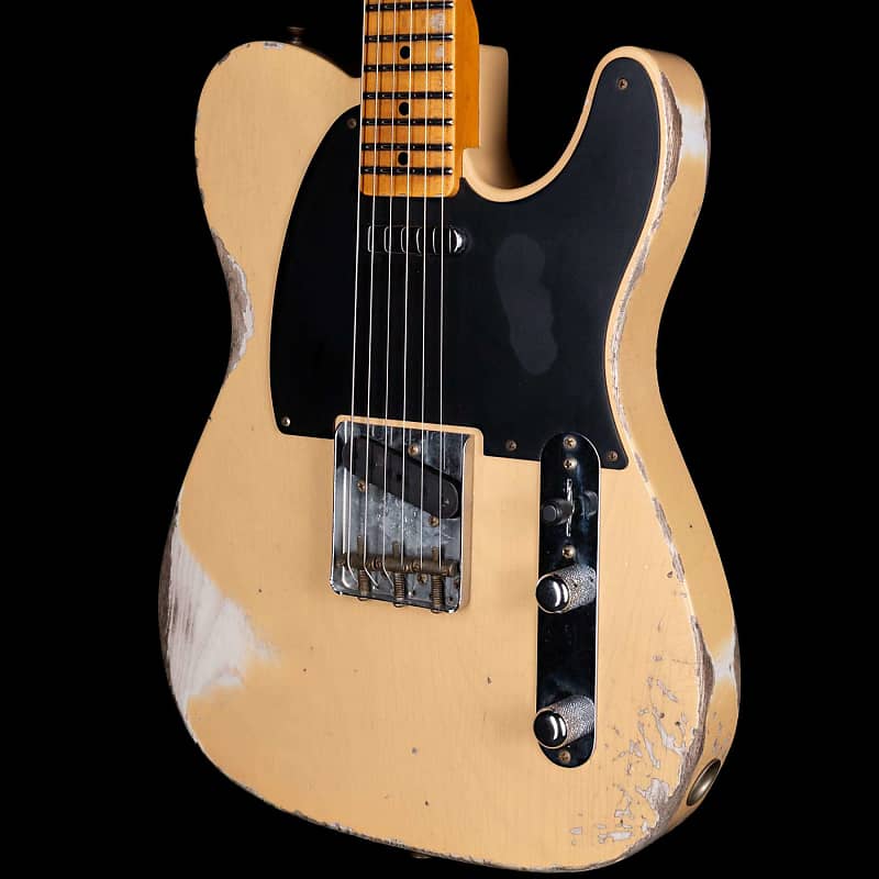 Fender Custom Shop 1952 Telecaster Heavy Relic Big U Neck Carve Nocaster Blonde электрогитара fender custom shop jimmy page signature telecaster electric guitar white blonde