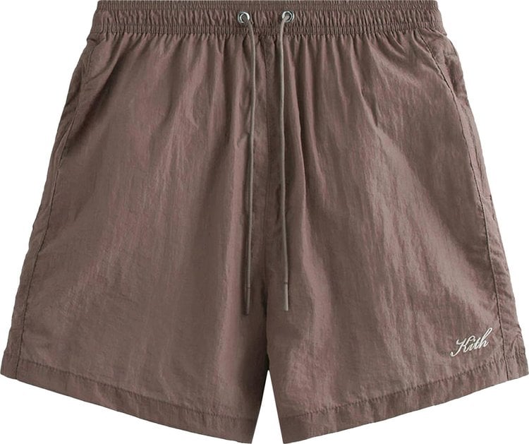 Шорты Kith Garment Washed Nylon Active Swim Short 'Morganite', коричневый - фото