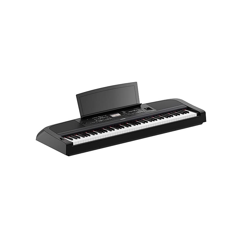 Новый портативный рояль Yamaha DGX-670 — черный с адаптером и педалью