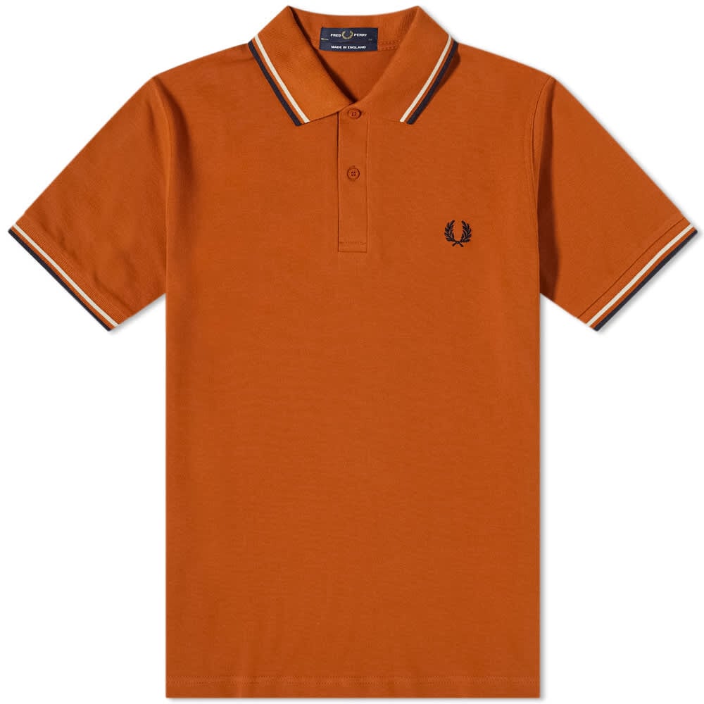 

красный - Поло Perry с двумя окантовками Fred Perry Authentic