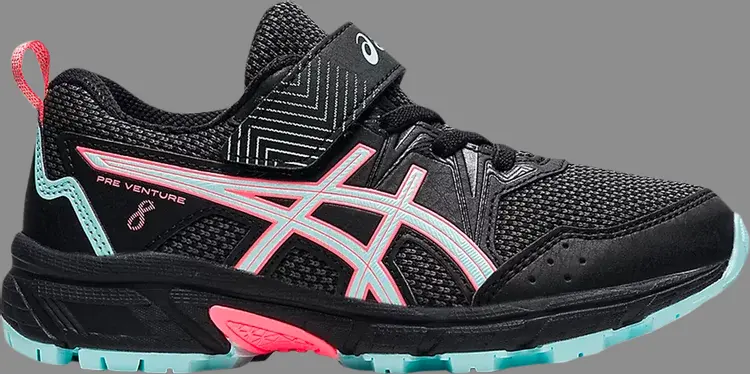 

Кроссовки pre venture 8 ps 'black clear blue' Asics, черный