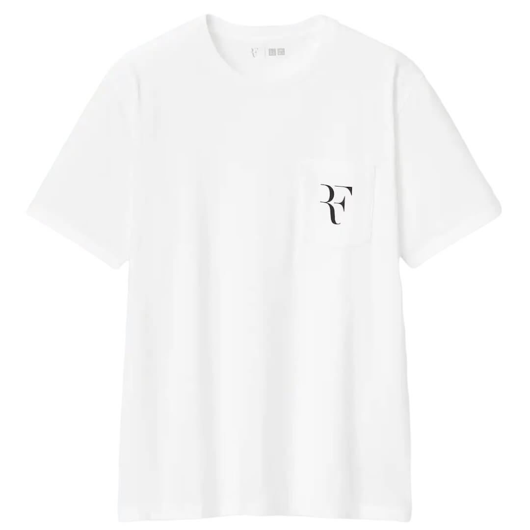Футболка Uniqlo Roger Federer, белый футболка с рисунком роджера федерера rf uniqlo белый