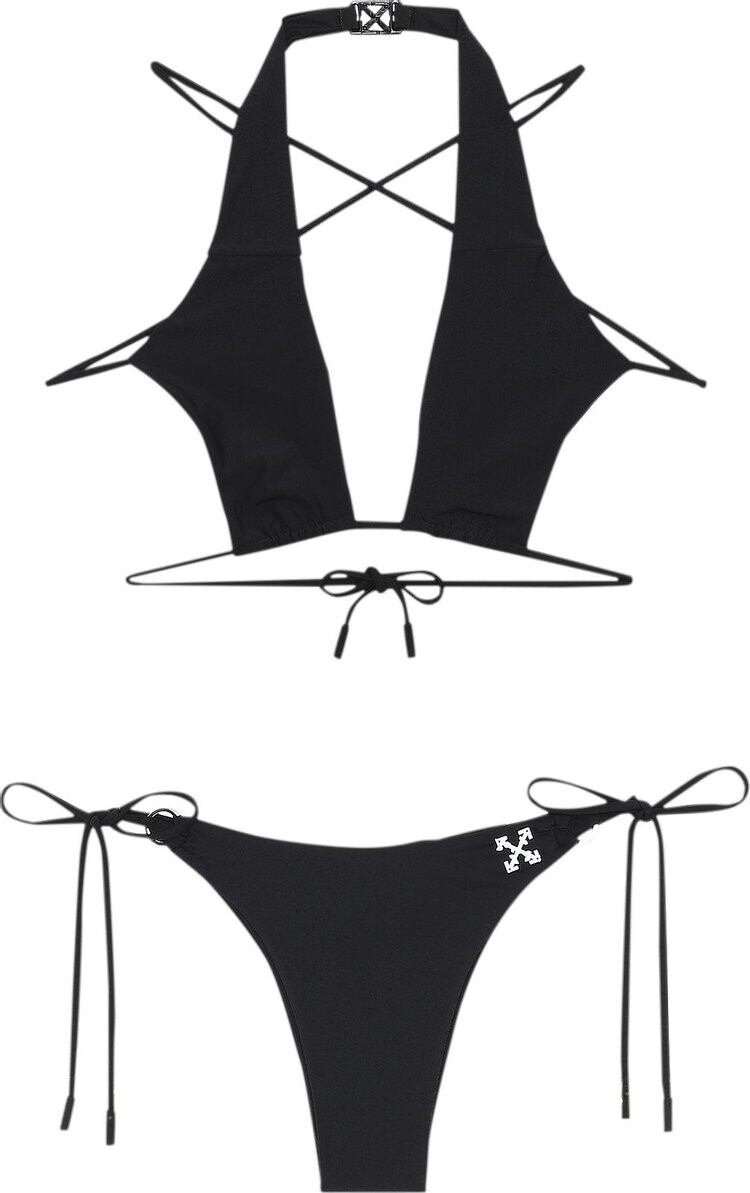 

Бикини Off-White Strap Bikini 'Black', черный