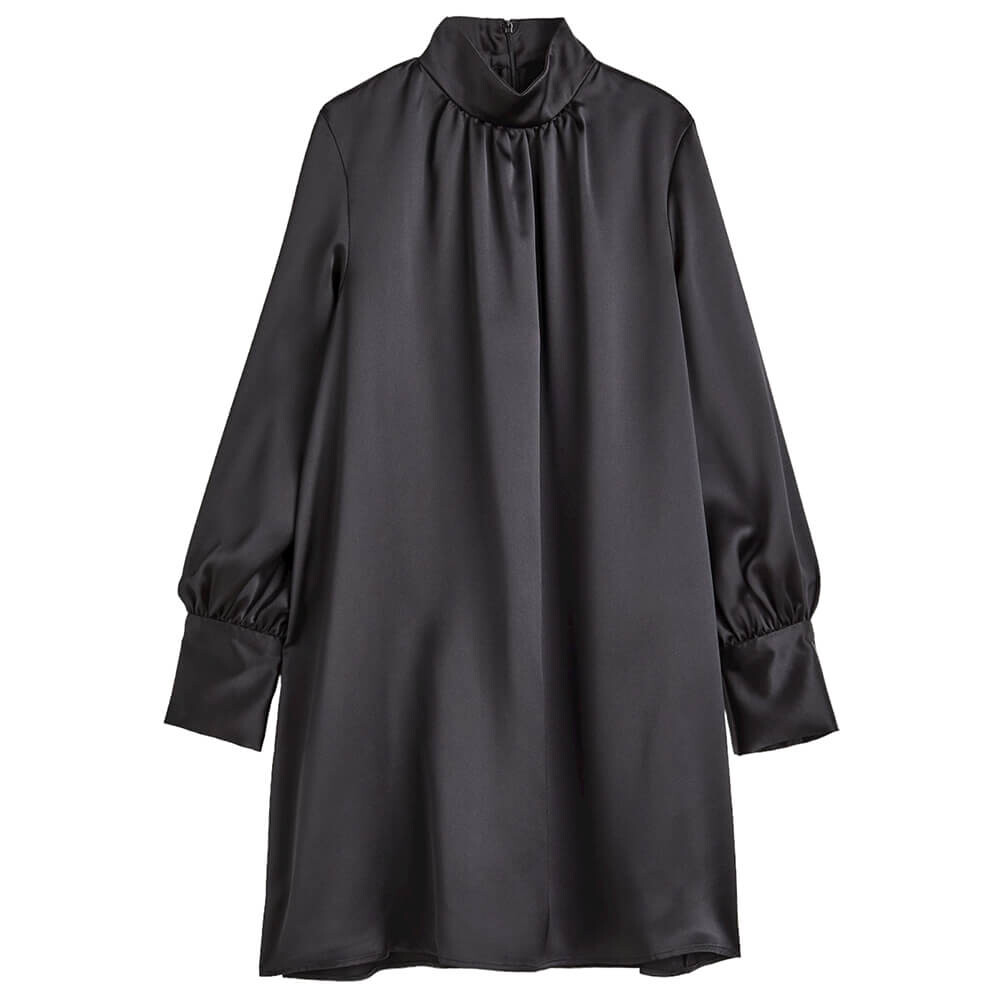 

Атласное платье H&M, черный