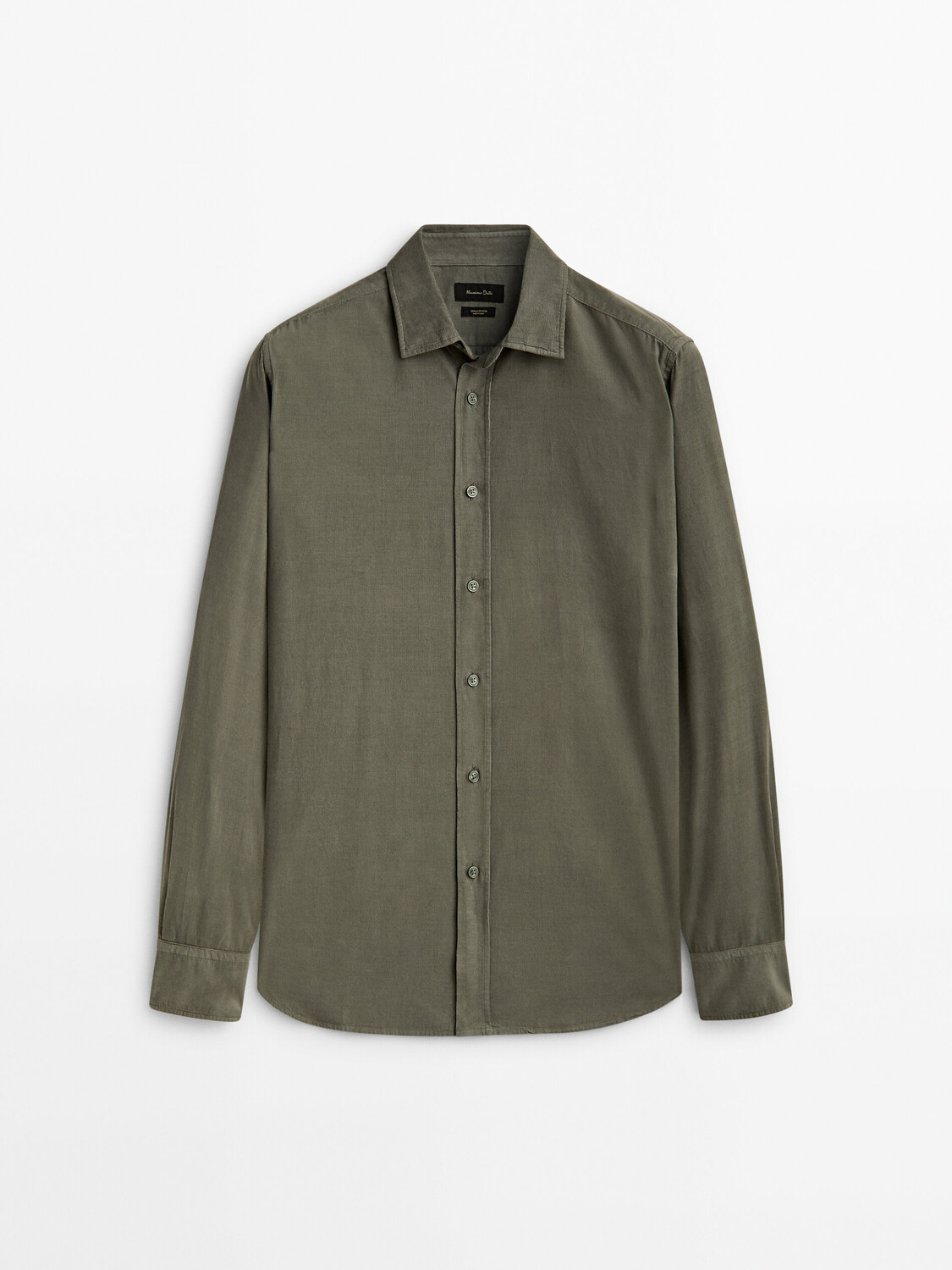 

Рубашка Massimo Dutti Regular Fit Needlecord, темно-зеленый