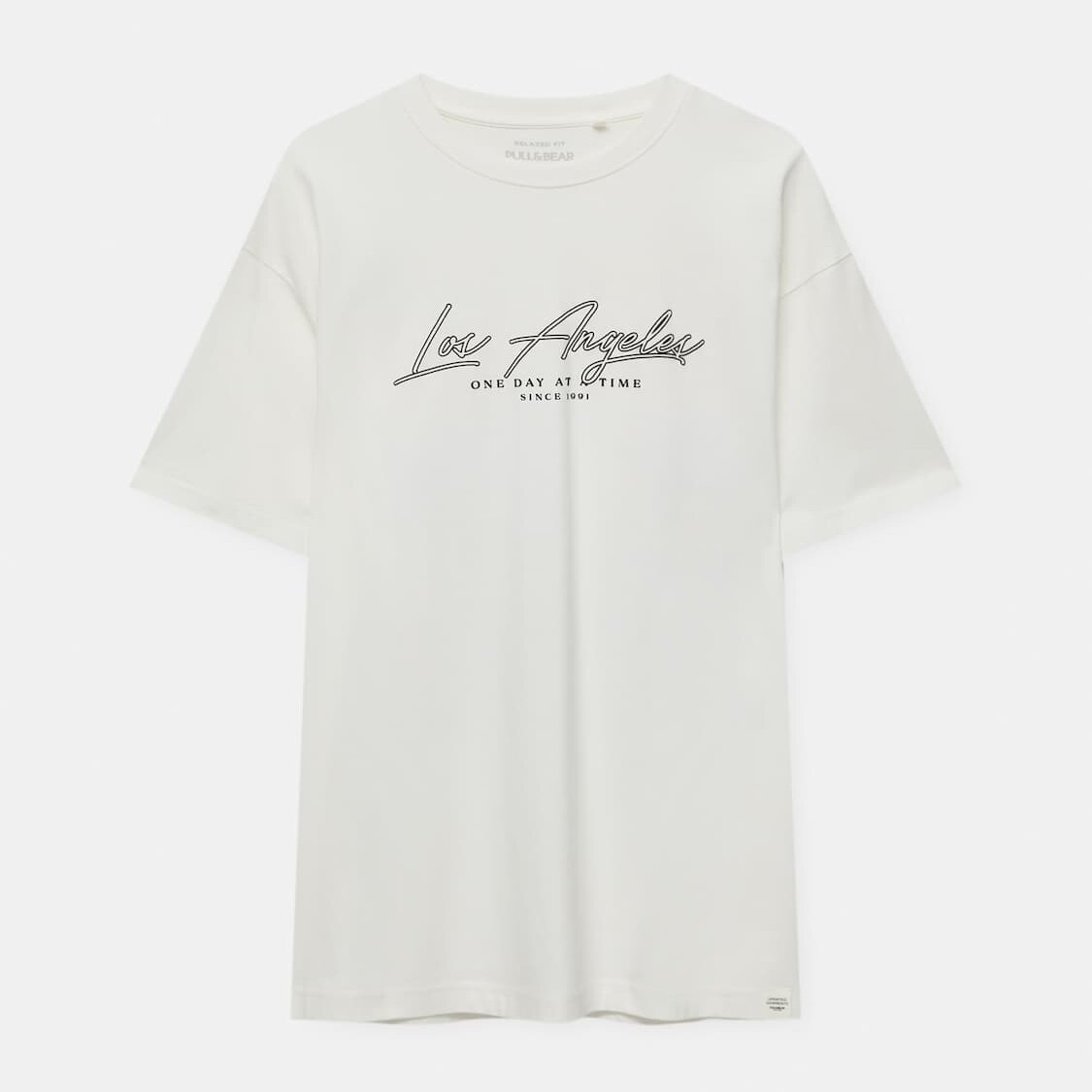 

Футболка Pull&Bear Short Sleeve With Print, белый