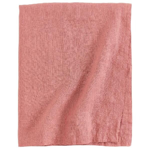 

Скатерть H&M Home Washed Linen, темный пыльно-розовый