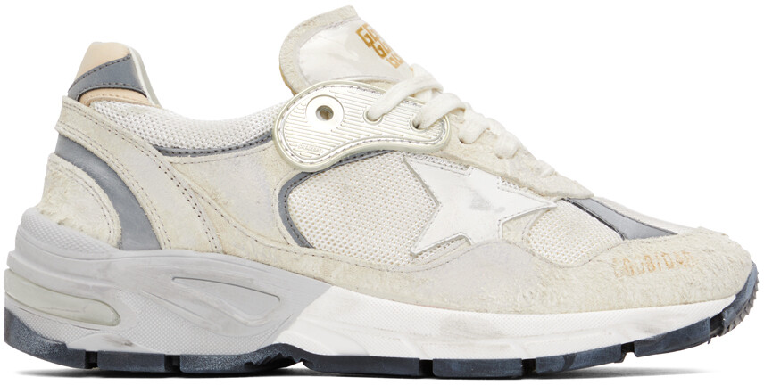 

Бело-серебристые кроссовки Dad-Star Golden Goose