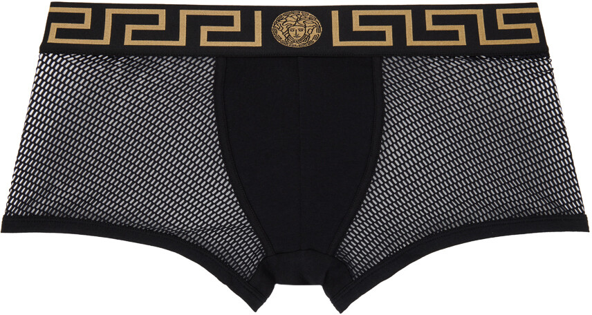 

Черные боксеры с каймой Greca Versace Underwear