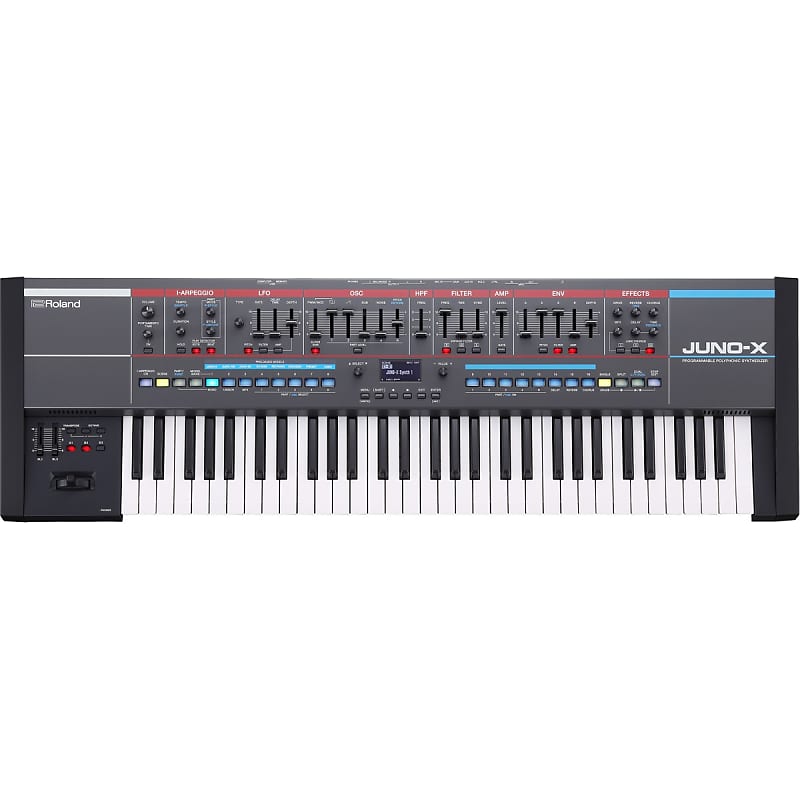 61-клавишный программируемый полифонический синтезатор Roland Juno-X синтезатор roland go keys 61 red